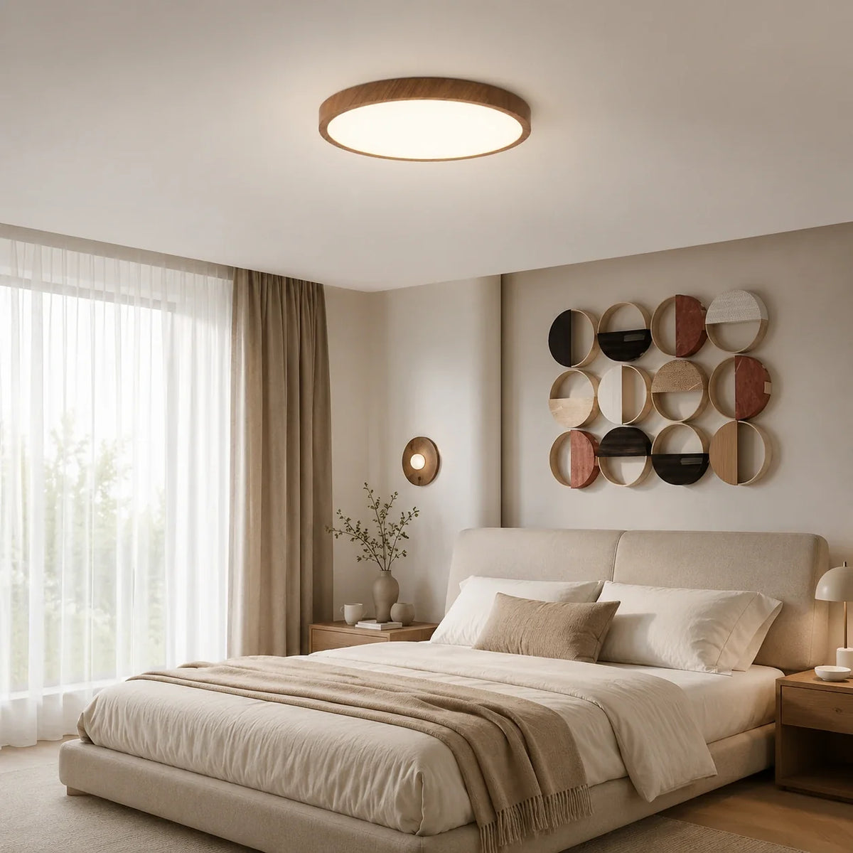 Plafon LED Liora 24W com Acabamento Nogueira