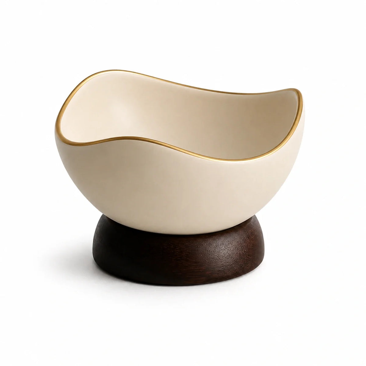Bowl Évora em Cerâmica com Base de Acácia