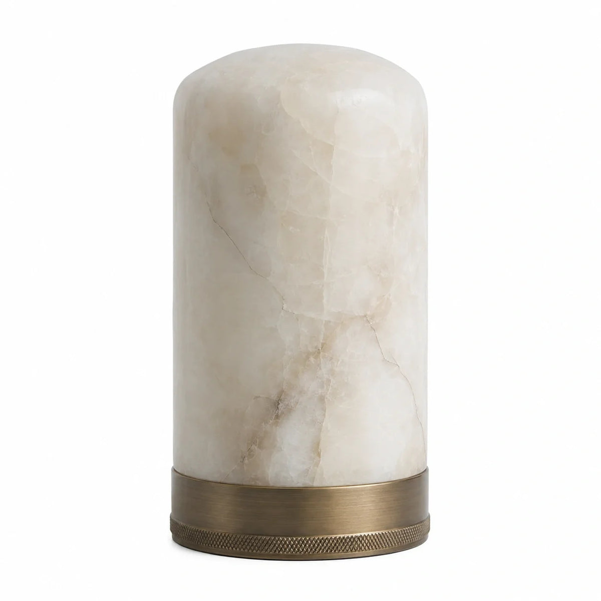Luminária Portátil Éloise em Alabastro Natural e Latão