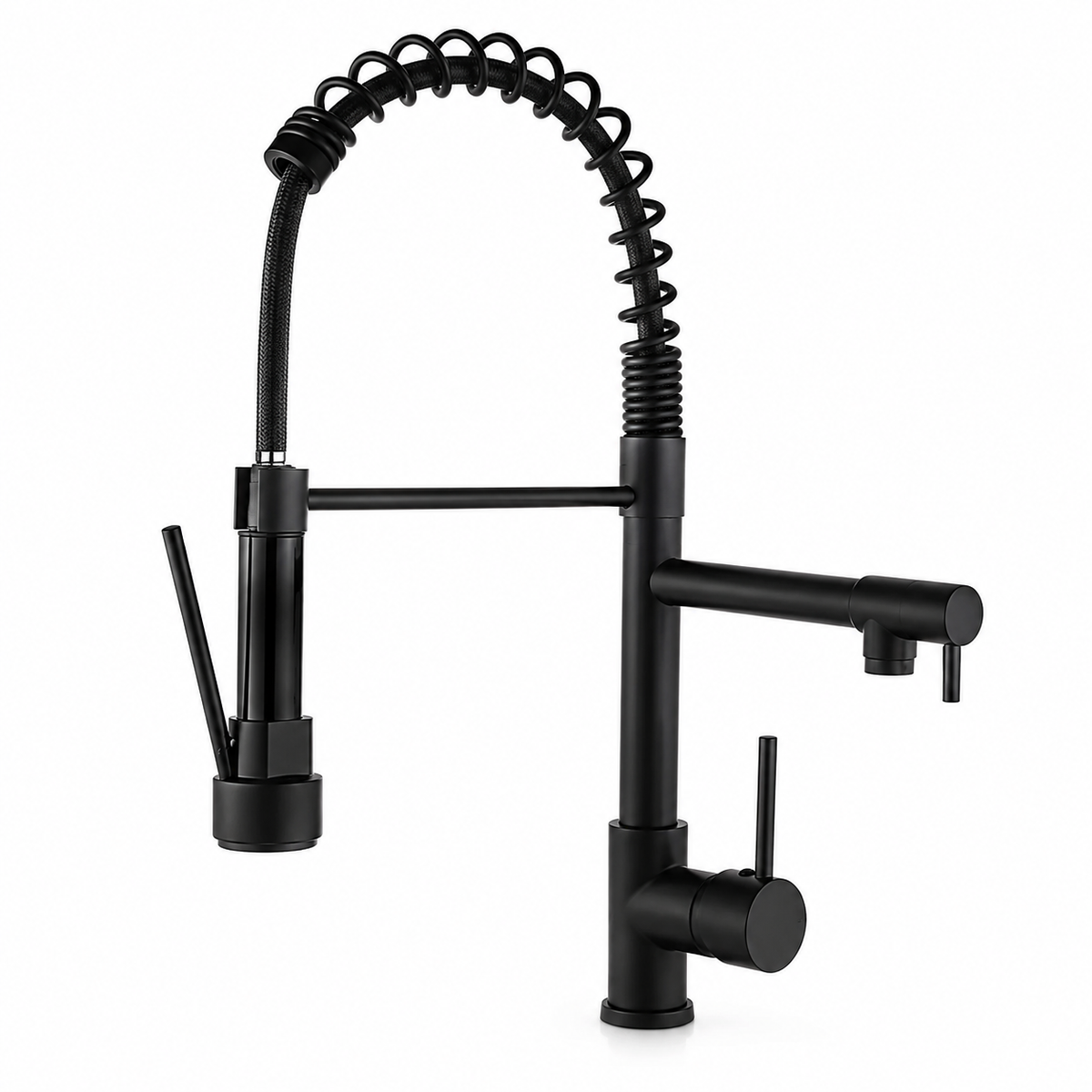 Torneira Gourmet Monocomando para Cozinha Aveline Preta com Bica Flexível