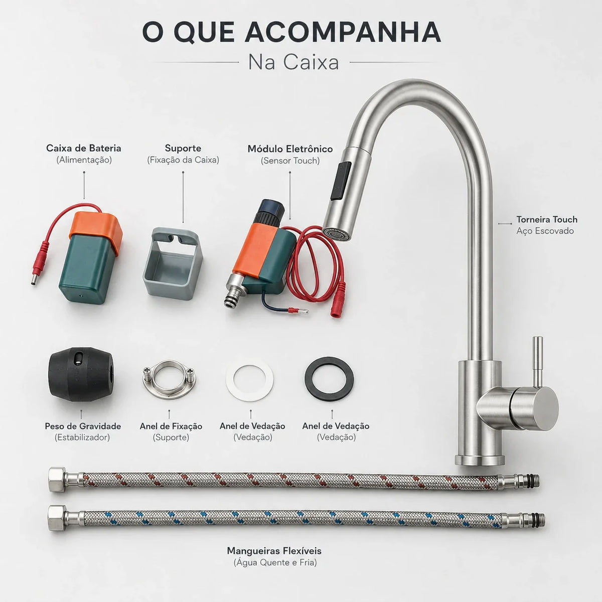 Torneira Gourmet Sienne Touch 360° Monocomando