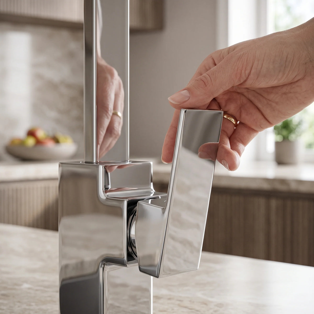 Torneira Monocomando para Cozinha Valenne Cromada Quente e Fria